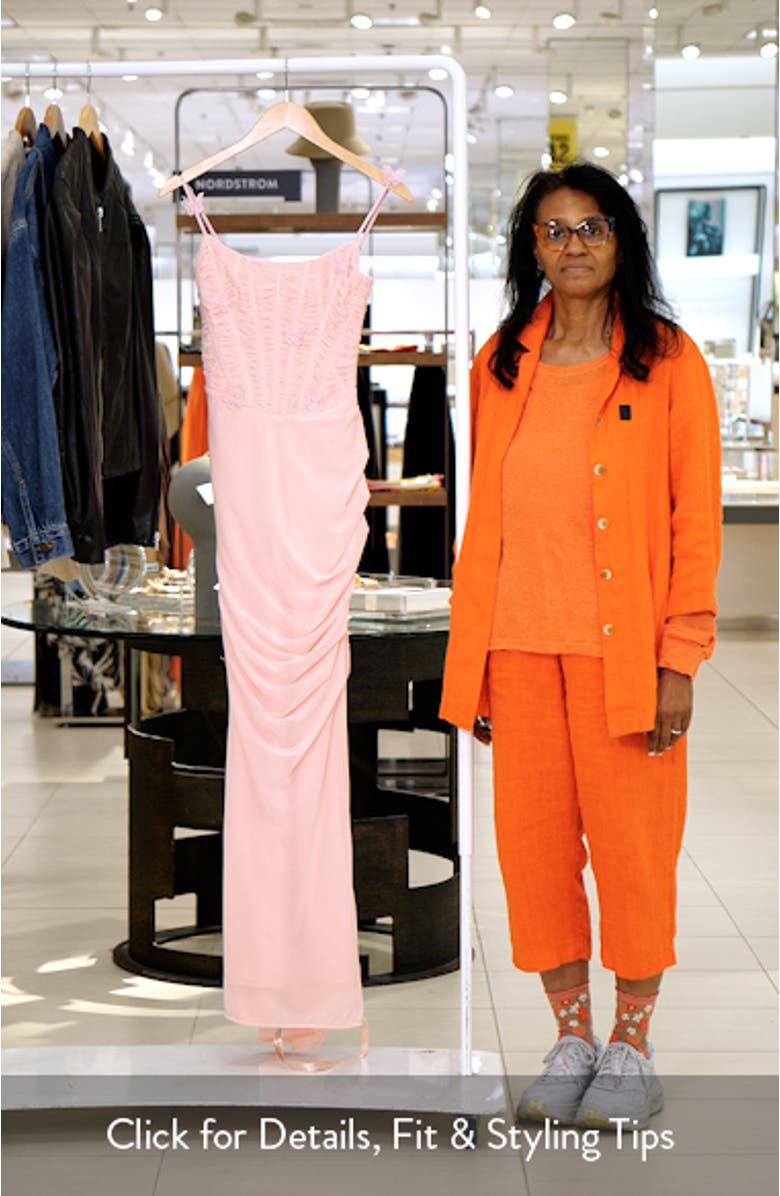 Romola Appliqué Maxi Cocktail Dress, sales video thumbnail