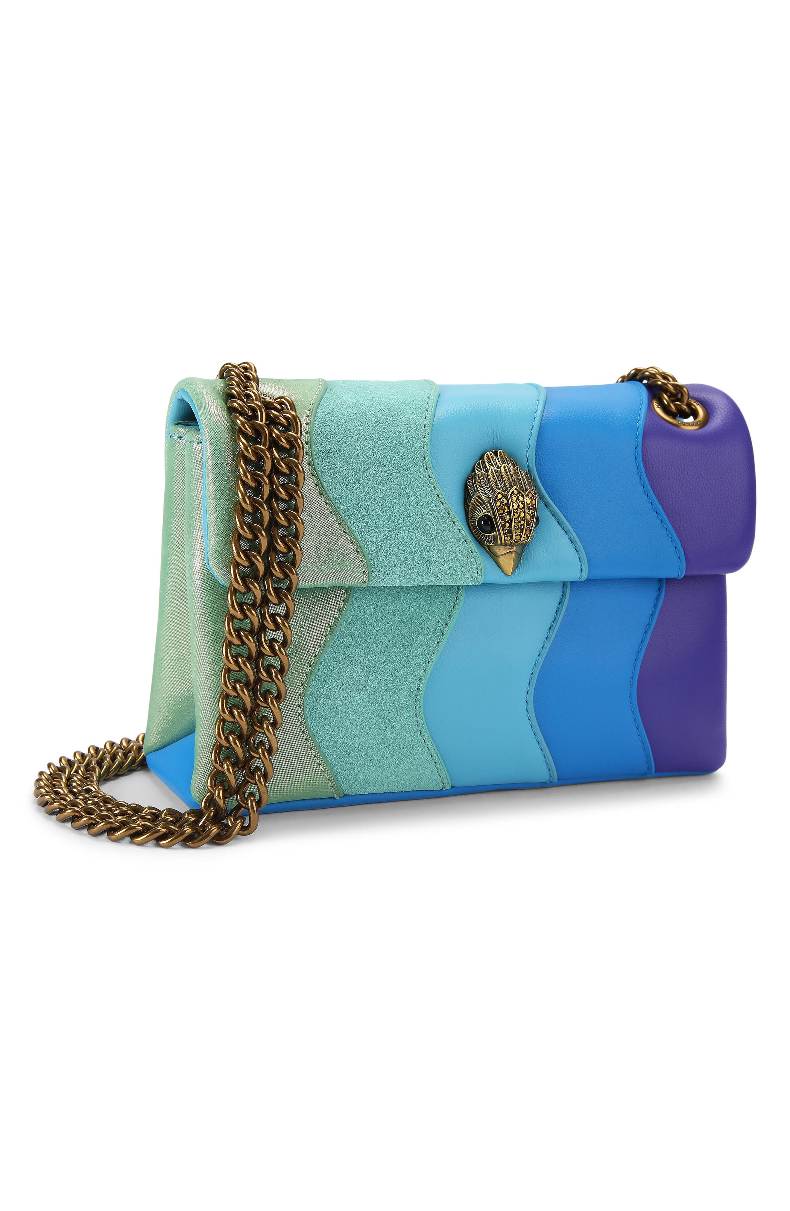 Kurt Geiger London Mini Kensington Convertible Leather Crossbody Bag, Alternate, color, Open Blue