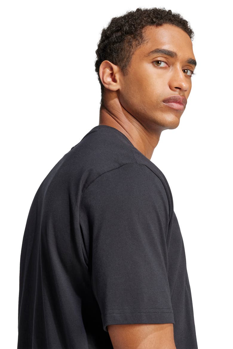 Essentials Linear Jersey Graphic T-Shirt, Alternate, color, BLACK/ WHITE