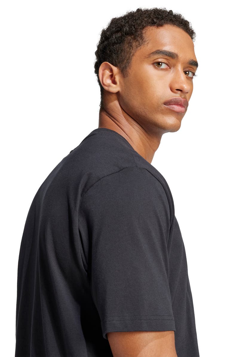 adidas Essentials Linear Jersey Graphic T-Shirt, Alternate, color, Black/ White