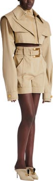 Balmain Cropped gabardine jacket
