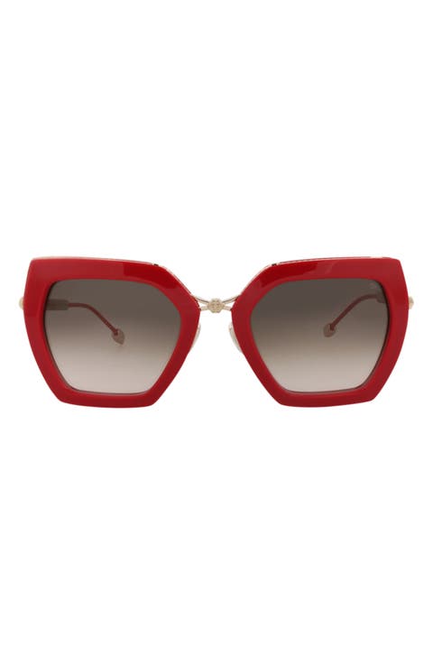 53mm Geometric Sunglasses