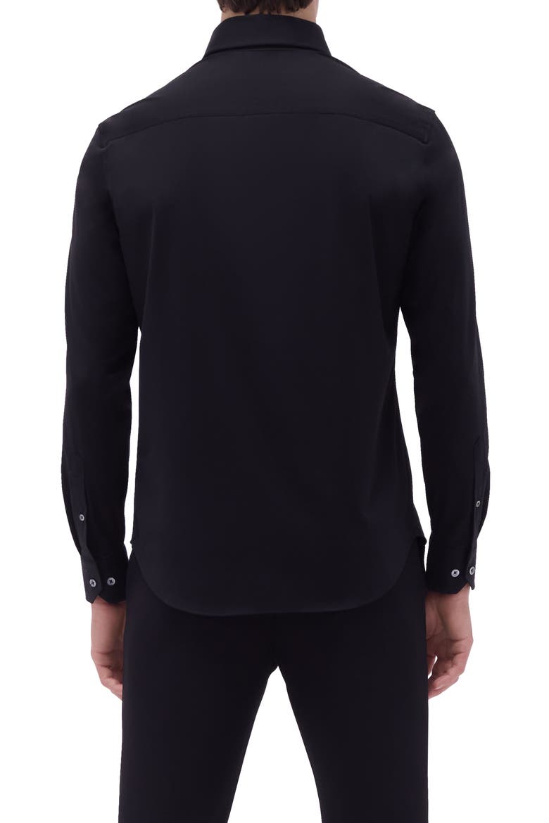 Devon OoohCotton® Button-Up Shirt, Alternate, color, BLACK