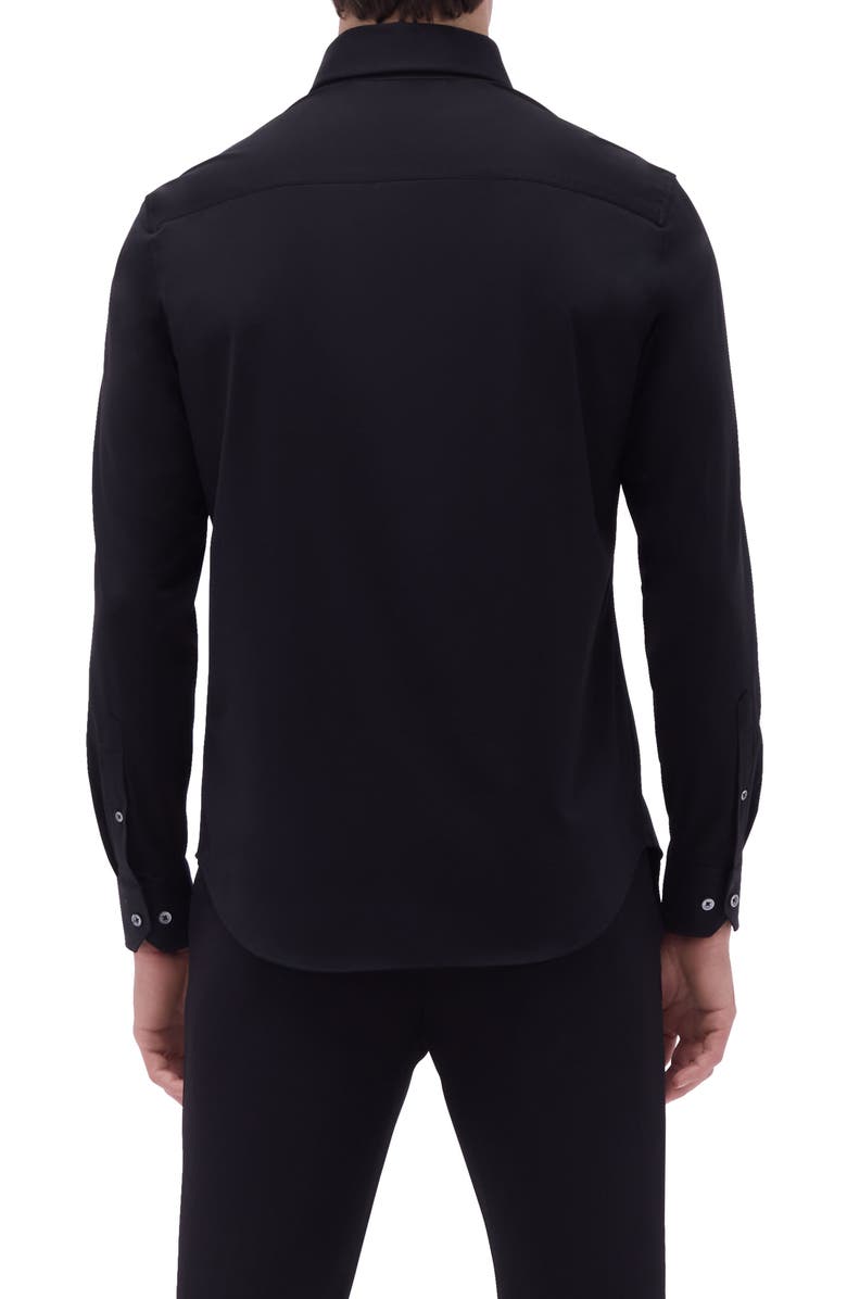 Bugatchi Devon OoohCotton<sup>®</sup> Button-Up Shirt, Alternate, color, Black