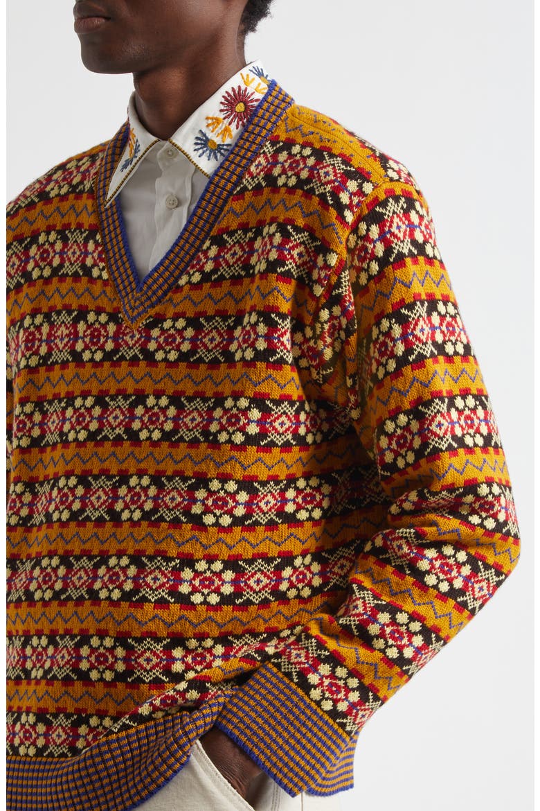 Bracken Sweater, Alternate, color, BROWN MULTICOLOR