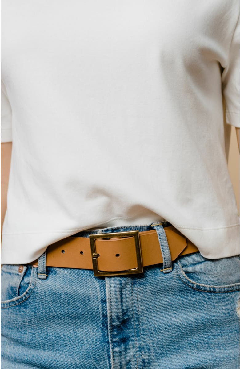 ABLE Carolina Belt, Alternate, color, Cognac