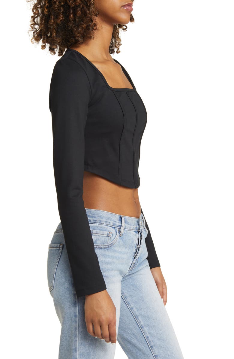 BP. Ponte Corset Top, Alternate, color,