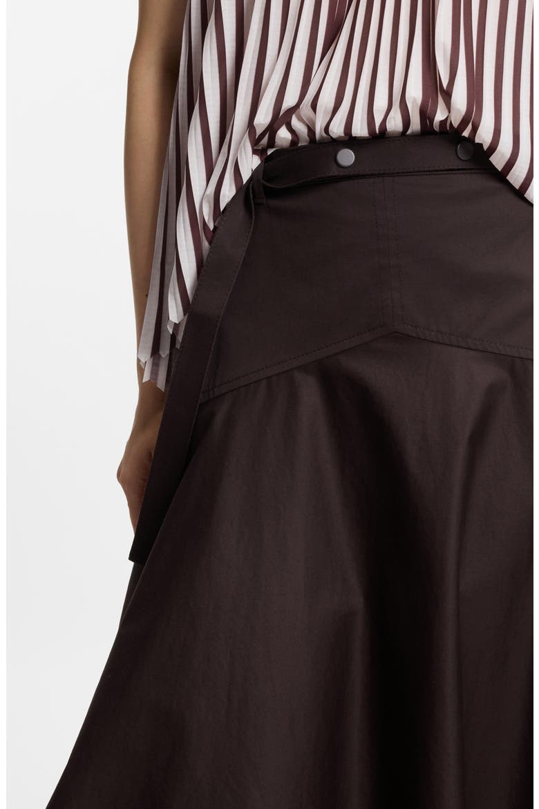 Vusola Stretch Cotton Maxi Skirt, Alternate, color, CAVE BROWN