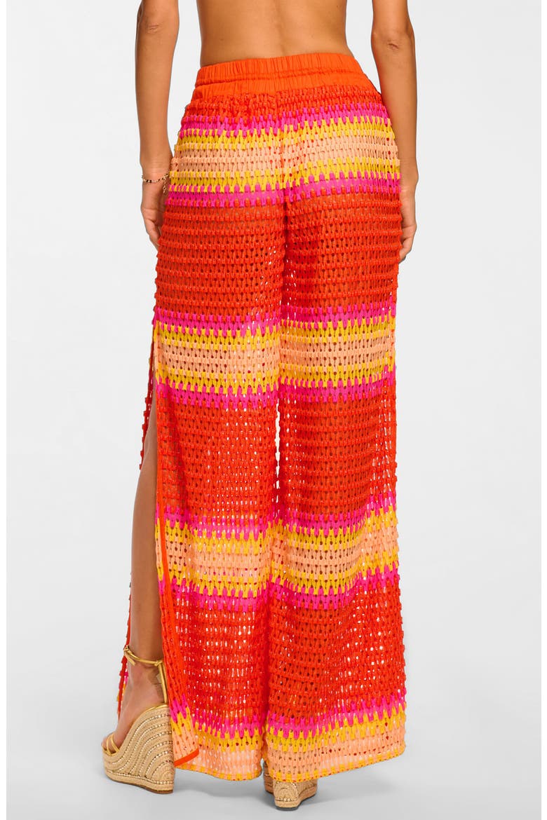 Larsa Open Stitch Cover-Up Pants, Alternate, color, VIVID ORANGE CROCHET