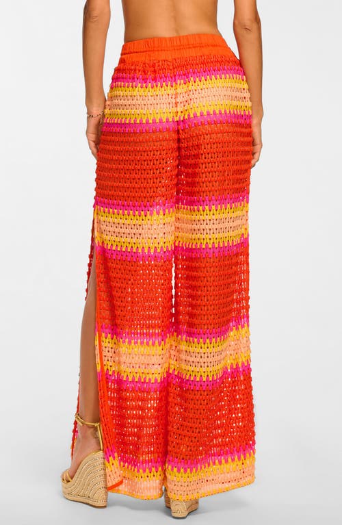Ramy Brook Larsa Crochet Wide Leg Coverup Pant In Multi