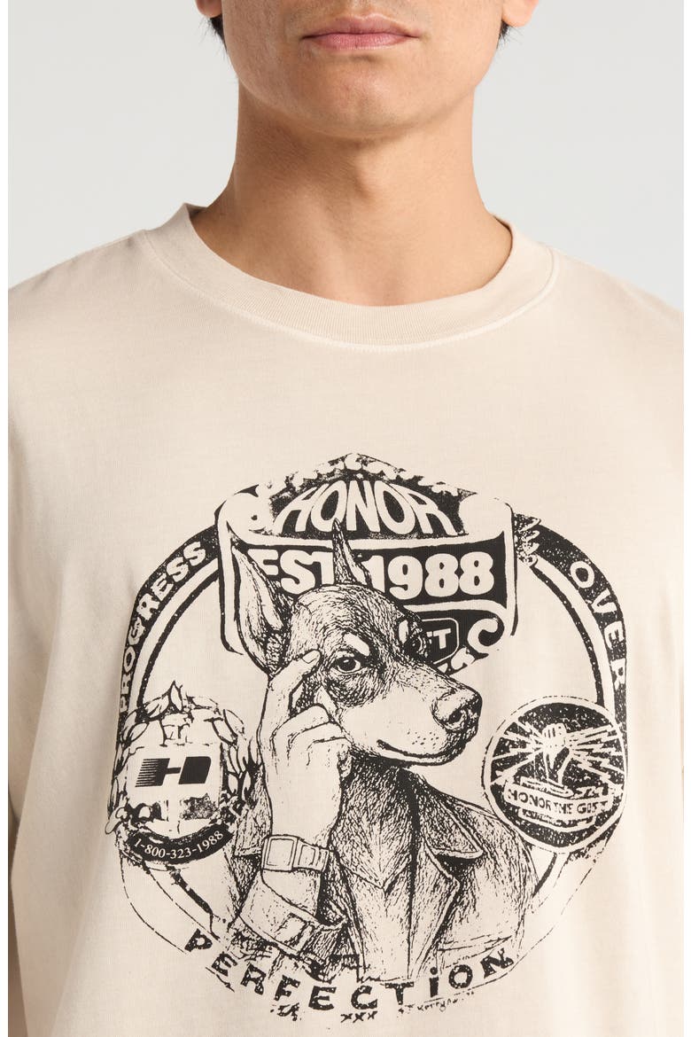 Progress Over Perfection Cotton Graphic T-Shirt, Alternate, color, CREAM