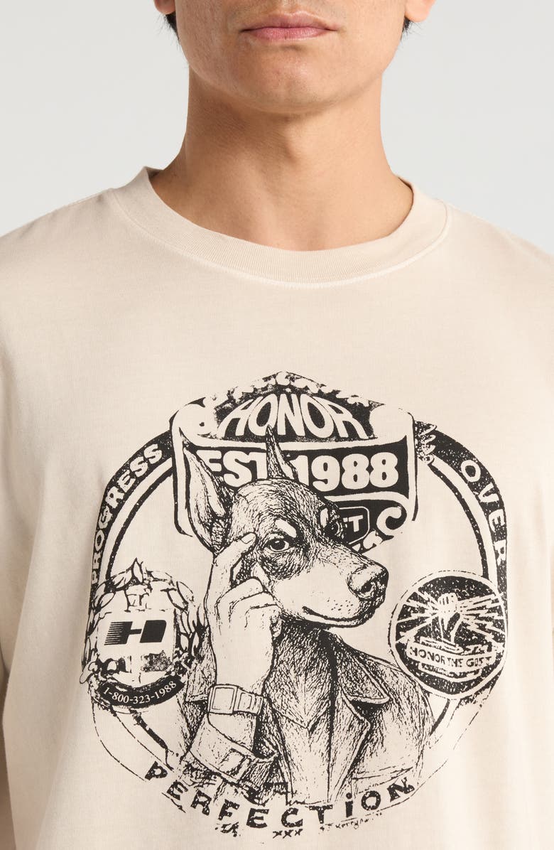 HONOR THE GIFT Progress Over Perfection Cotton Graphic T-Shirt, Alternate, color, Cream
