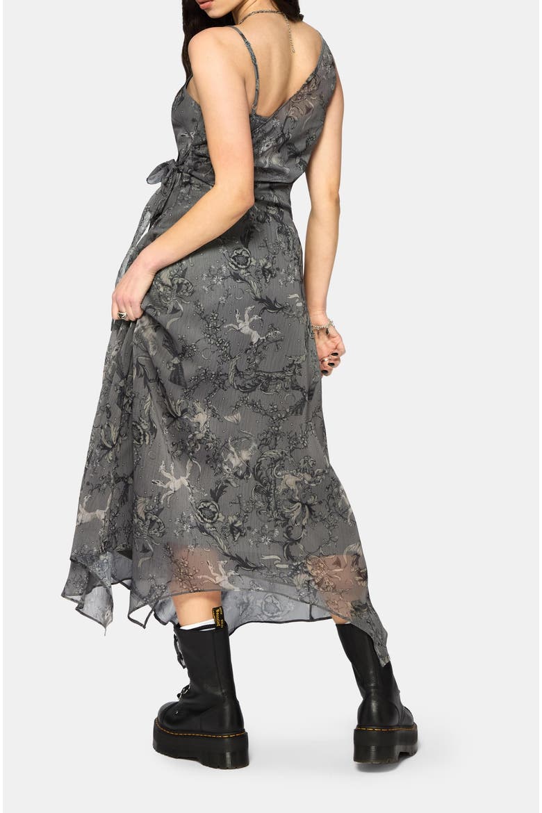 Merunicorn Enchanted Forest Midaxi Dress, Alternate, color, Grey