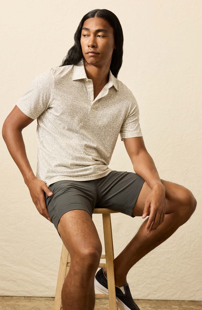 Faherty Movement Piqué Polo, Alternate, color, White Cloud Blossom