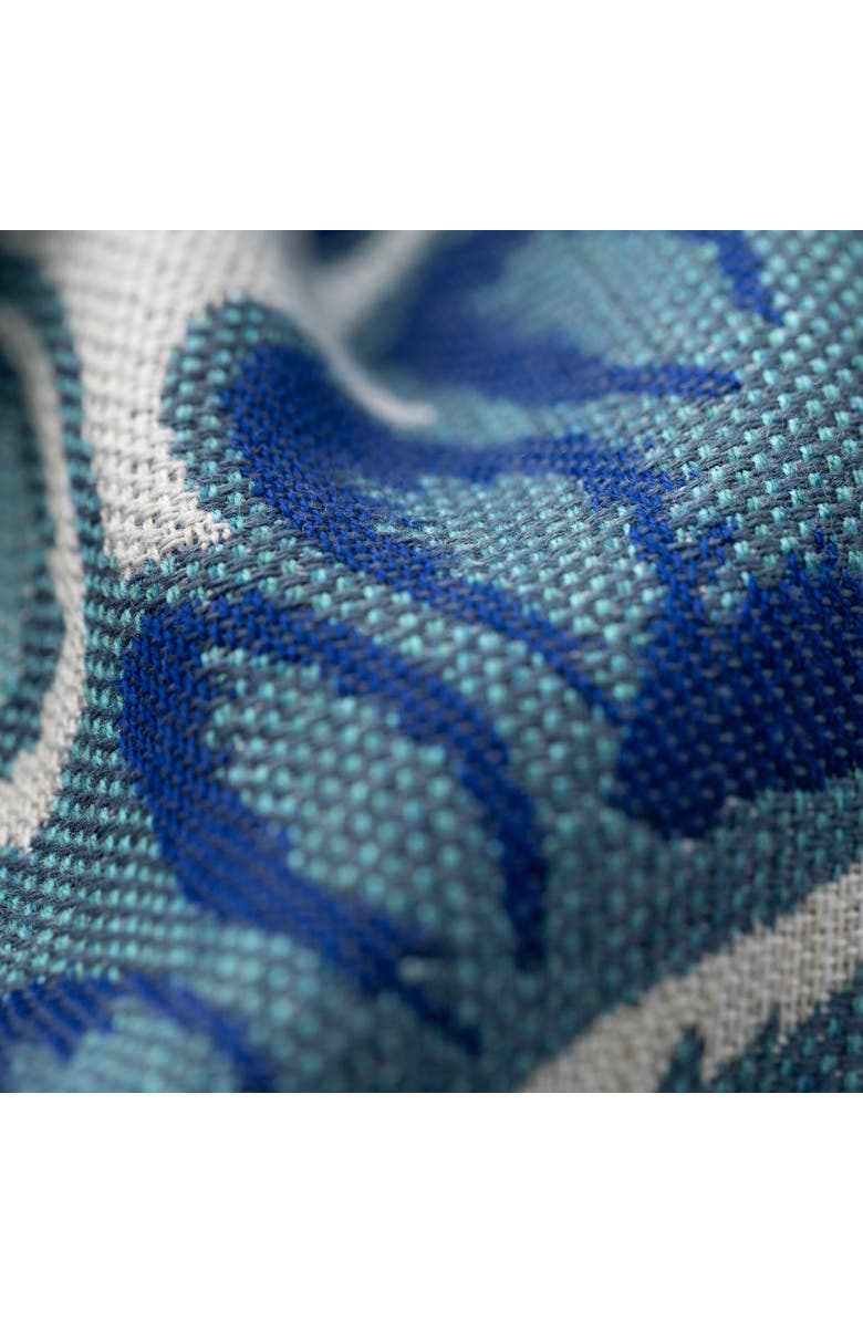 Elaine Smith Floral Wave Jacquard Indoor & Outdoor Woven Accent Pillow, Alternate, color, Multi