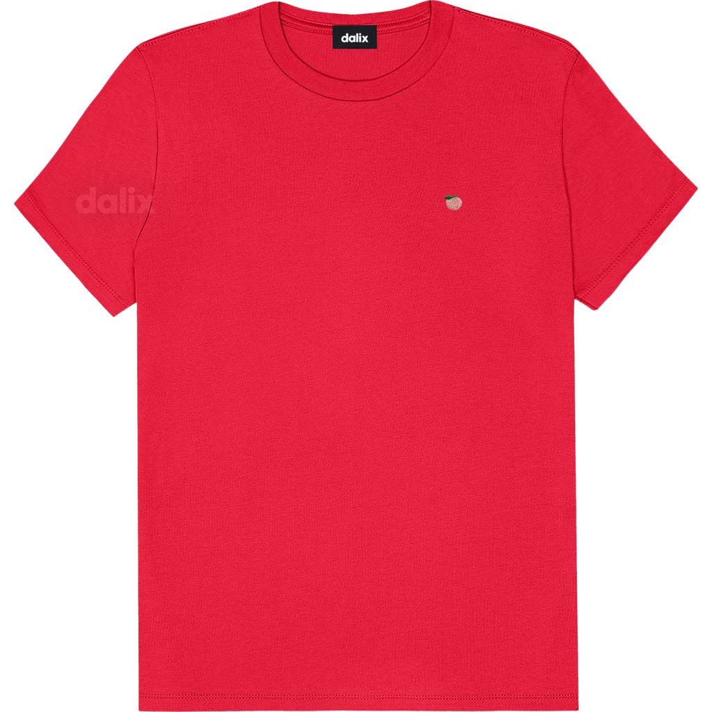 Dalix Womens Lil Peach Jersey Tee In Red
