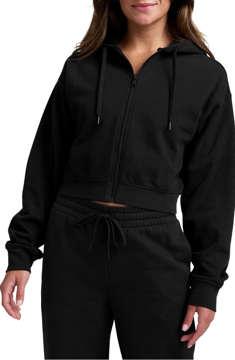 Beyond Yoga LuxeFleece Zip-Up Hoodie, Main, color, Black