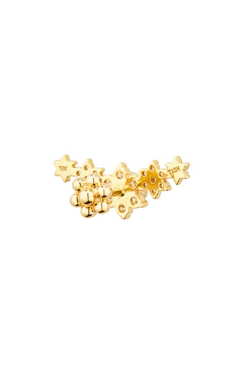 Maria Tash Diamond Five Flower Garland Single Stud Earring In Gold
