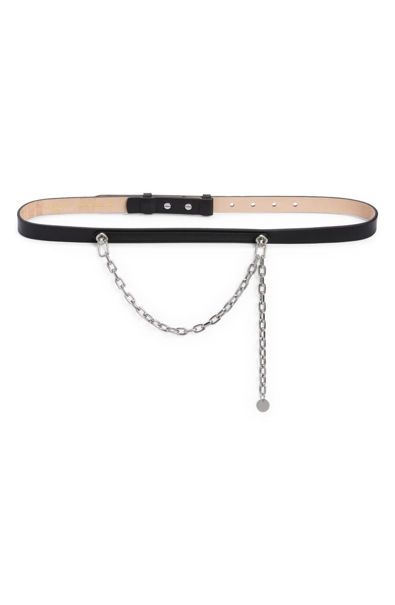 rag & bone Mari Chain Leather Belt, Main, color,