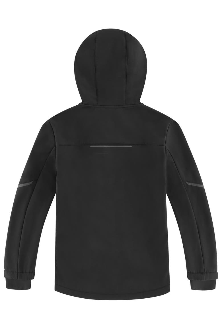 Tofino Junior - Kid's Fleece Lined Softshell Windbreaker, Alternate, color, BLACK