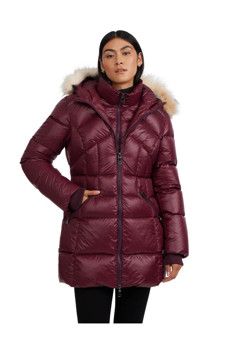 Pajar Women's Ares Fixed Hood Puffer with Fixed Bib, Main, color, Ox Blood