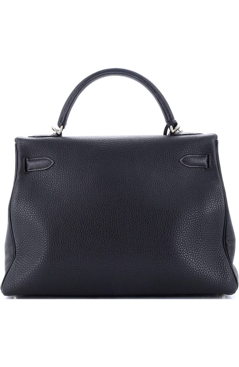 Pre-Owned Hermes Kelly Handbag Black Togo with Brushed Palladium Hardware 32, Alternate, color, Noir