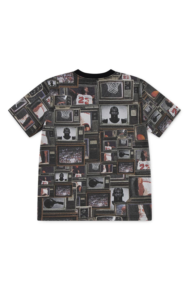 Jordan Kids' MJ Essentials Print T-Shirt, Alternate, color, Black