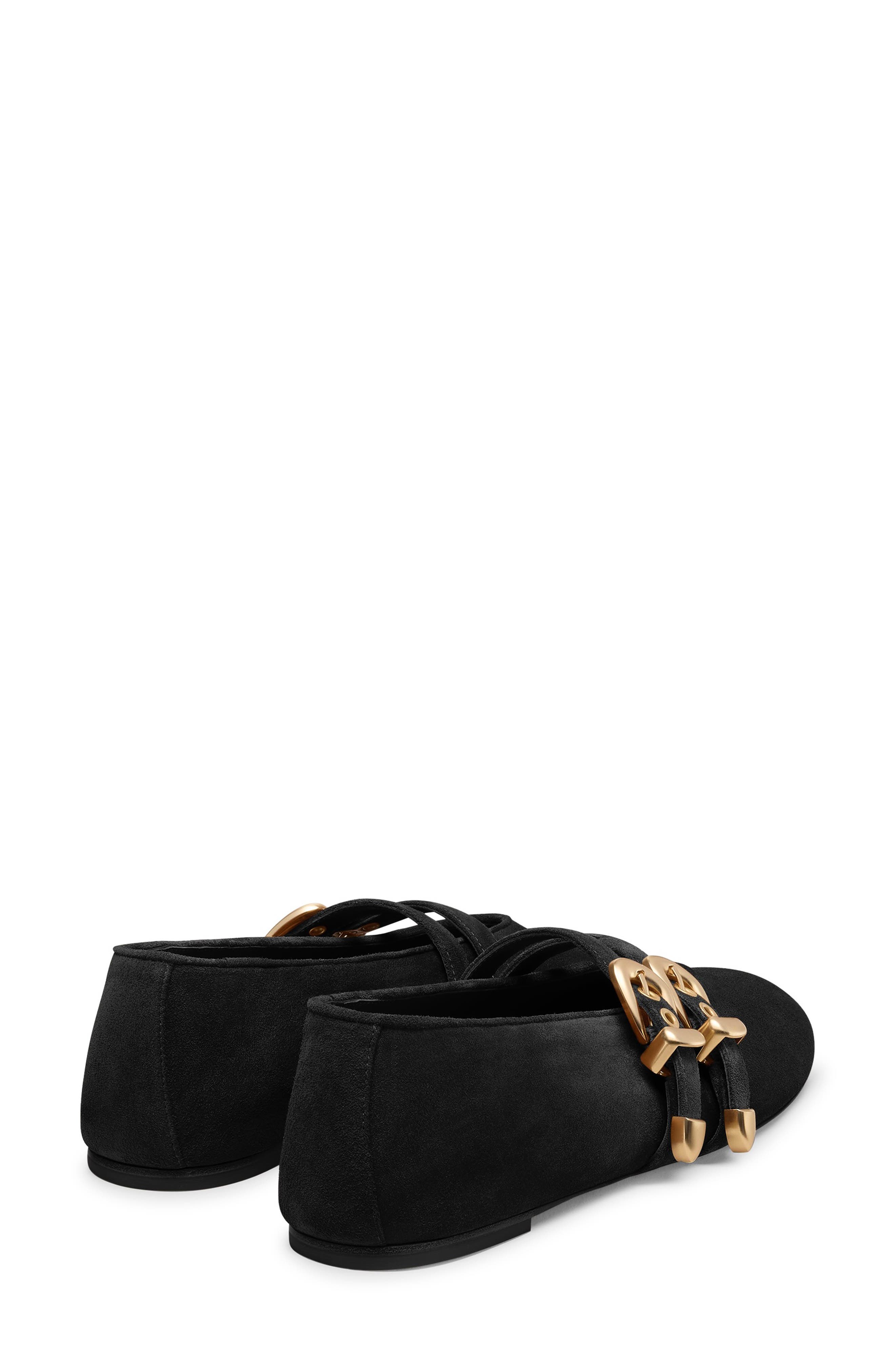 Stuart Weitzman Maven Mary Jane Flat, Alternate, color, Black