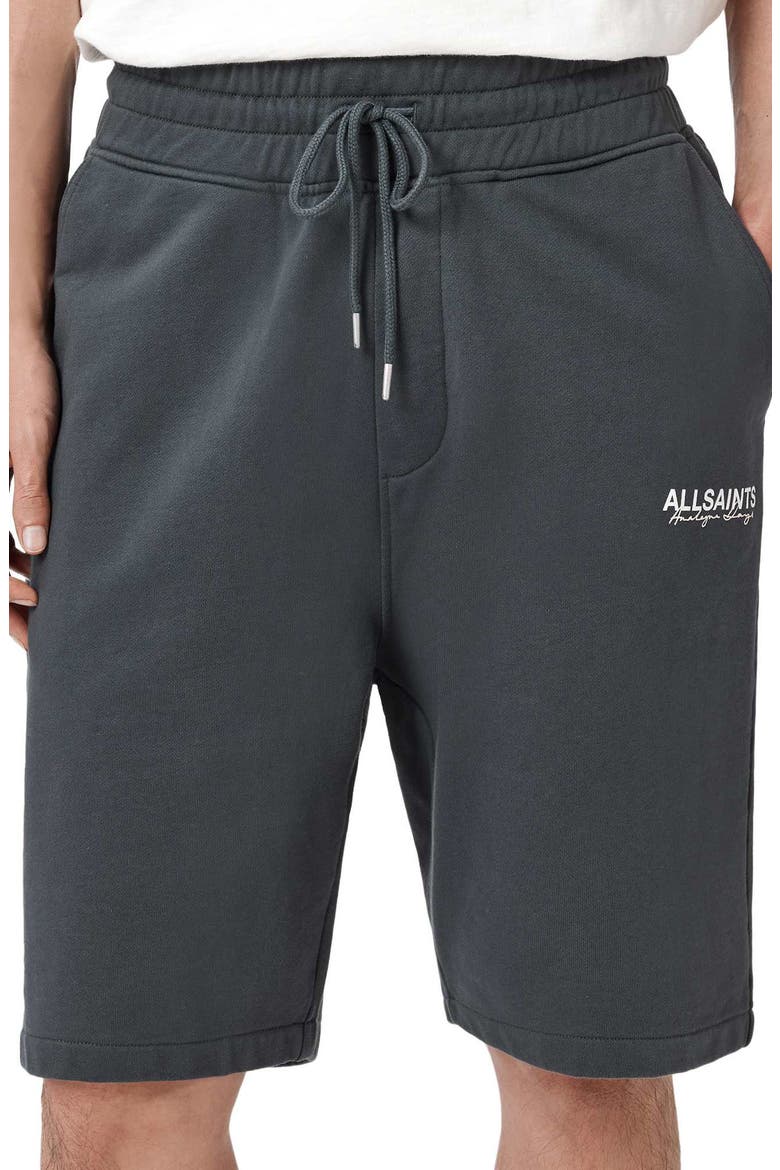 Emblem Relaxed Fit Cotton Sweat Shorts, Alternate, color, WASHED BLACK