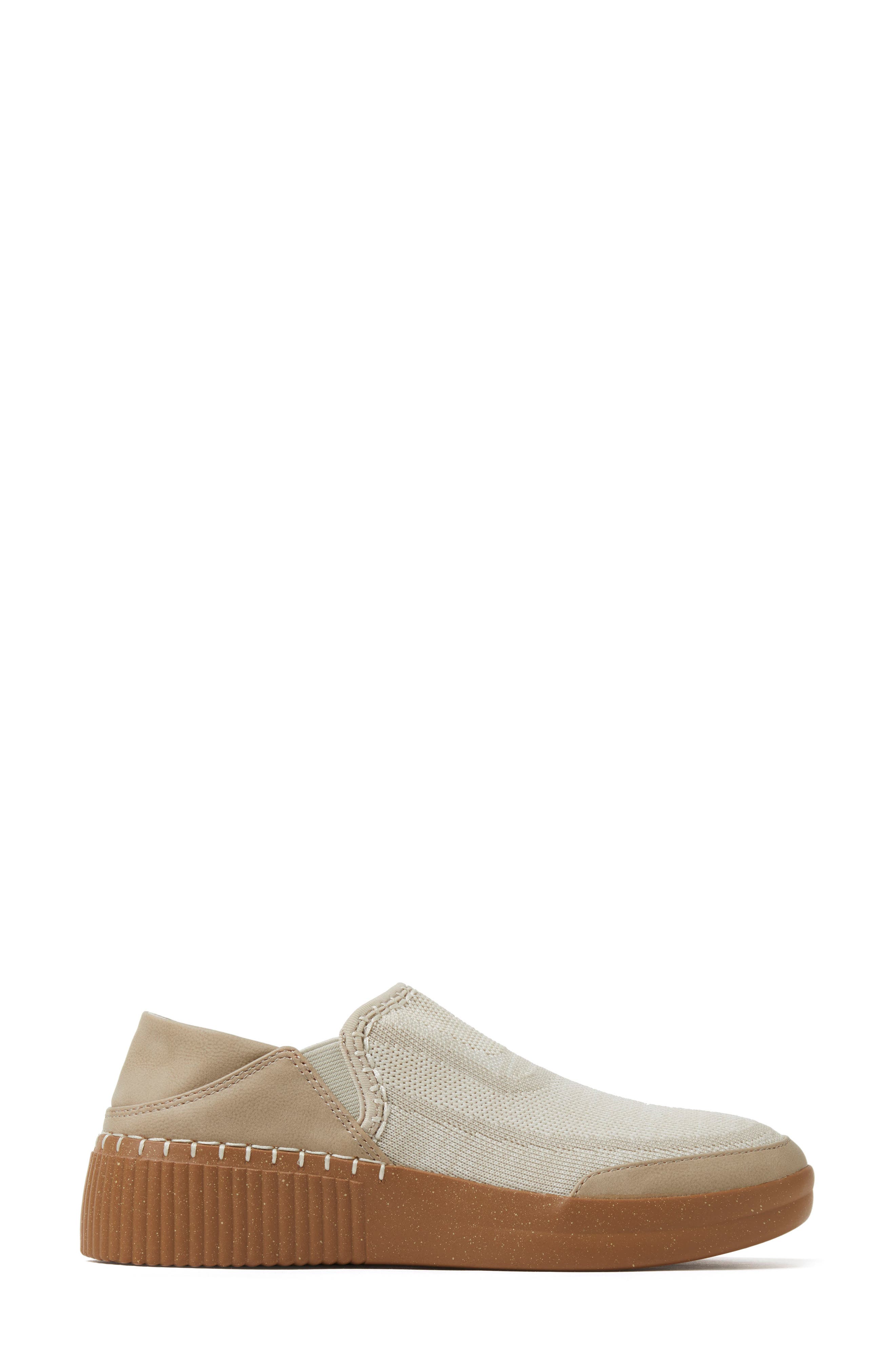 DEARFOAMS Lee Twin Gore Knit Slip-On Sneaker, Alternate, color, Tan