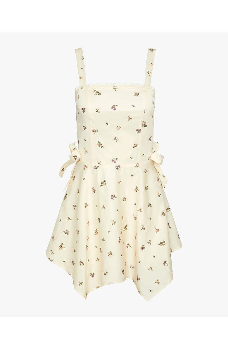 WeWoreWhat Handkerchief Mini Dress, Alternate, color, Ivory Multi