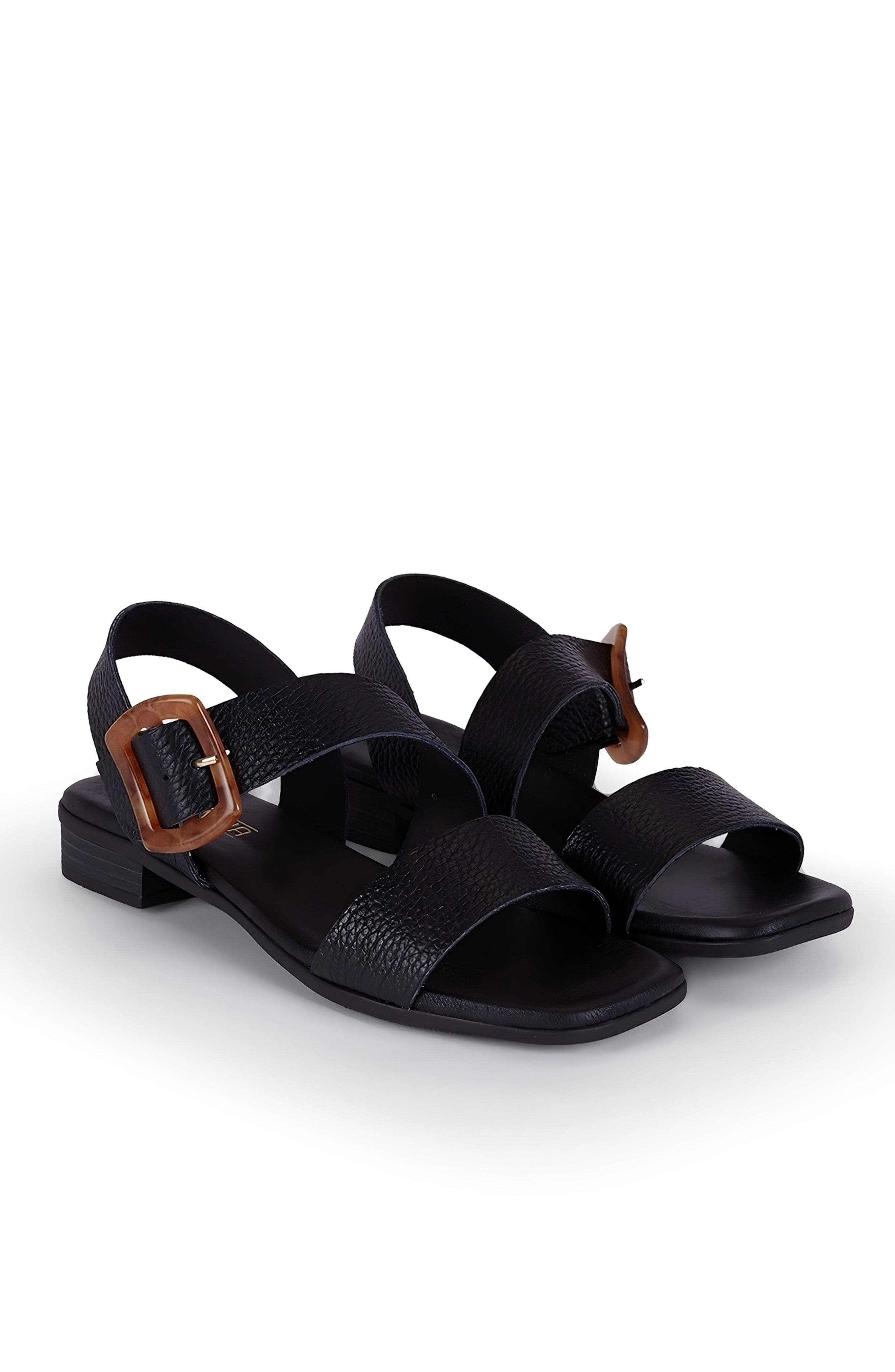 Menina Step Juliette Side Buckle Sandal, Alternate, color, Black
