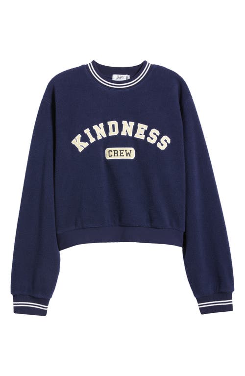 THE MAYFAIR GROUP THE MAYFAIR GROUP KINDNESS CREW TEDDY FLEECE CREWNECK SWEATSHIRT 
