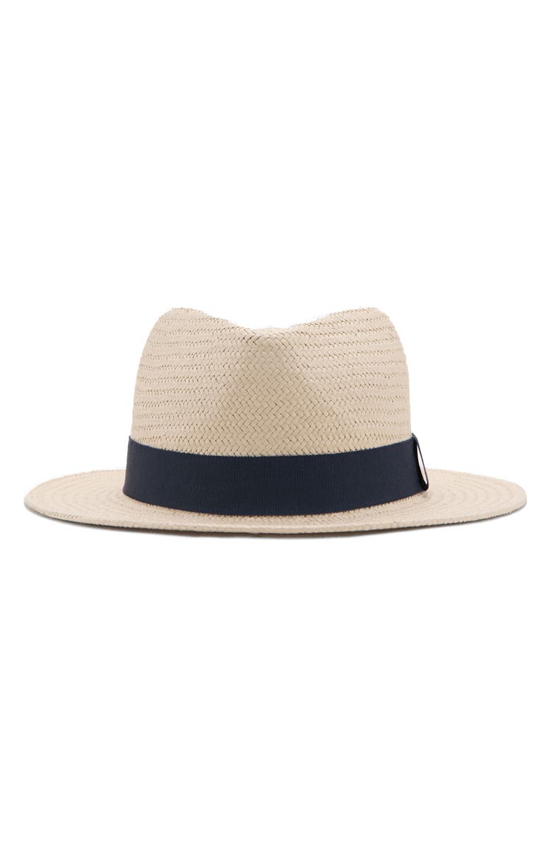 MANGO Straw Fedora, Alternate, color, Ecru