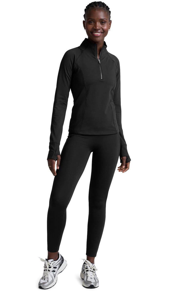 Beyond Yoga Allure Half Zip Top, Alternate, color, Black