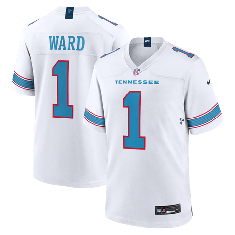 Men's Nike Cameron Ward White Tennessee Titans Game Jersey