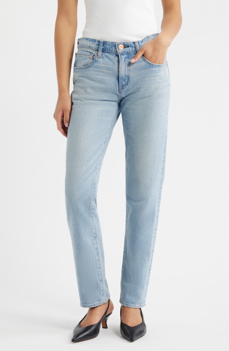 MOUSSY VINTAGE Coventry Slim Straight Leg Jeans, Main, color, Light Blue