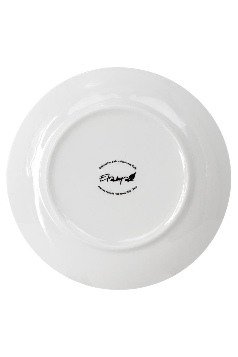 Professional Kitchen 12 Piece Round Porcelain Salad Plate Set, Alternate, color, White