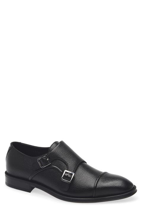 Derrek Cap Toe Two Buckle Monk Shoe (Men)