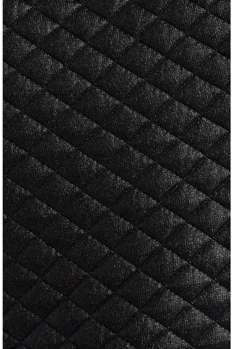 Mixed Media Quilted Moto Jacket, Alternate, color, ANNE BLACK