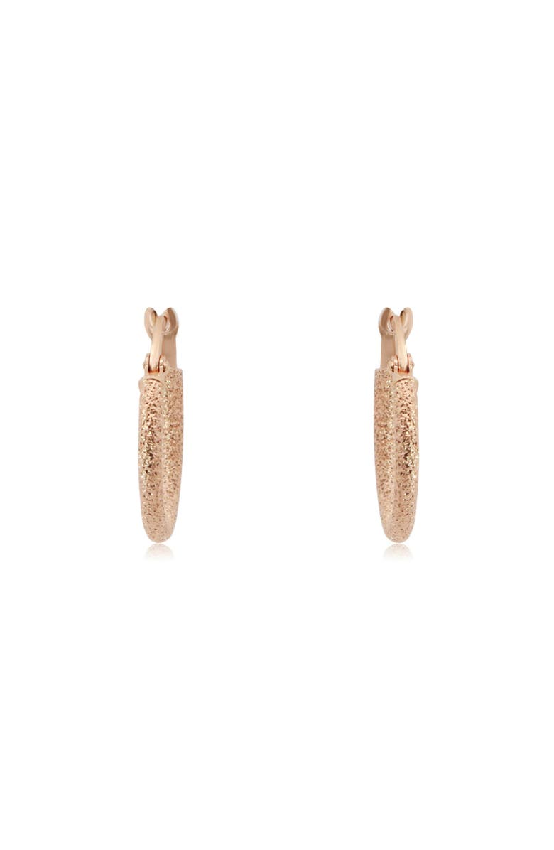 The Lovery Fine Jewelry Mini Mesh Gold Hoop Earrings, Alternate, color, 