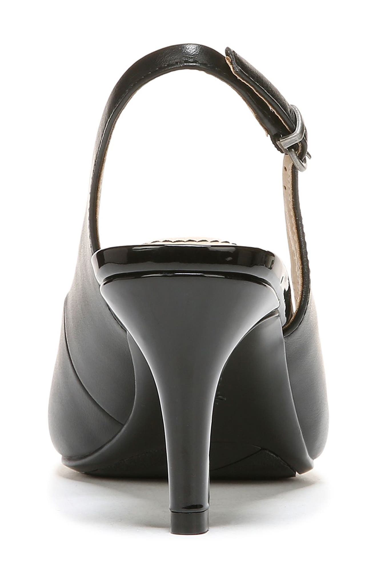 LifeStride Teller Slingback Peep Toe Pump - Wide Width Available, Alternate, color, Black