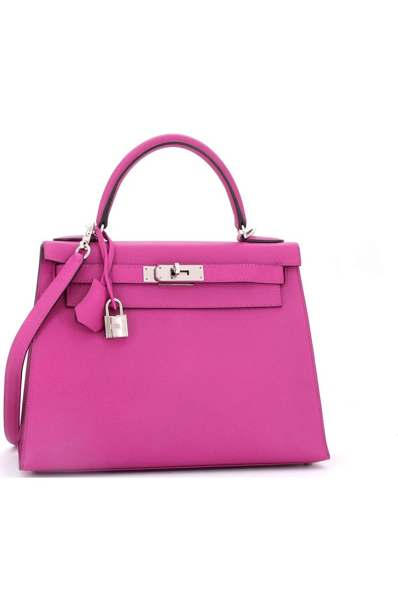 Pre-Owned Hermes Kelly Handbag Pink Epsom with Palladium Hardware 28, Alternate, color, Rose Pourpre