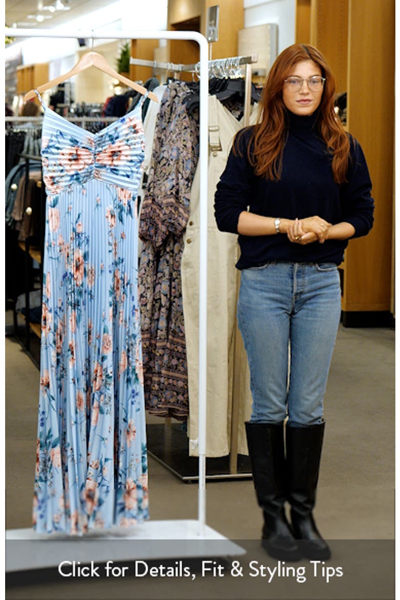 Naira Floral Pleated Maxi Dress video