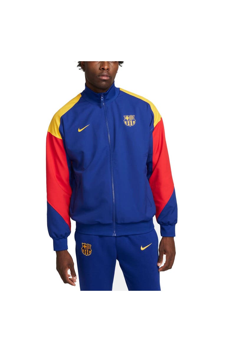 Nike Men's Nike Royal Barcelona 2023/24 Drac Pack Strike Anthem Full-Zip Jacket, Alternate, color, Royal