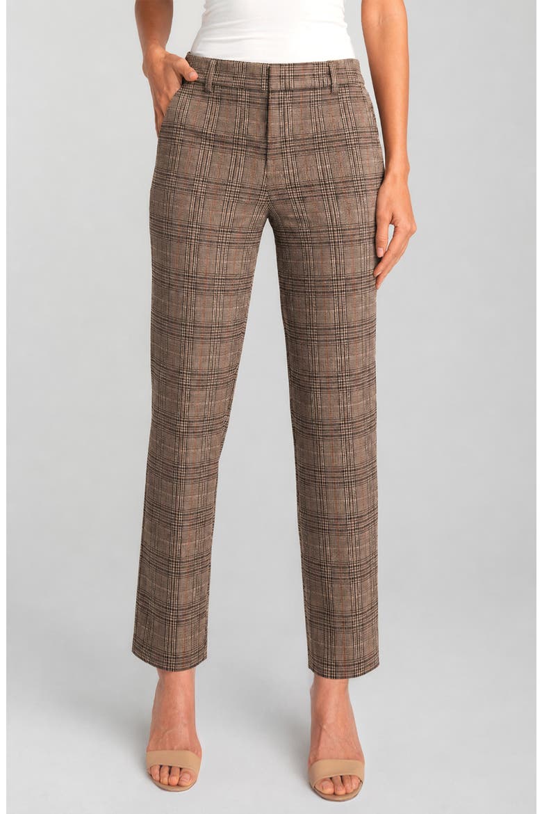 Kelsey Plaid Knit Trousers, Main, color, OLIVE MULTI
