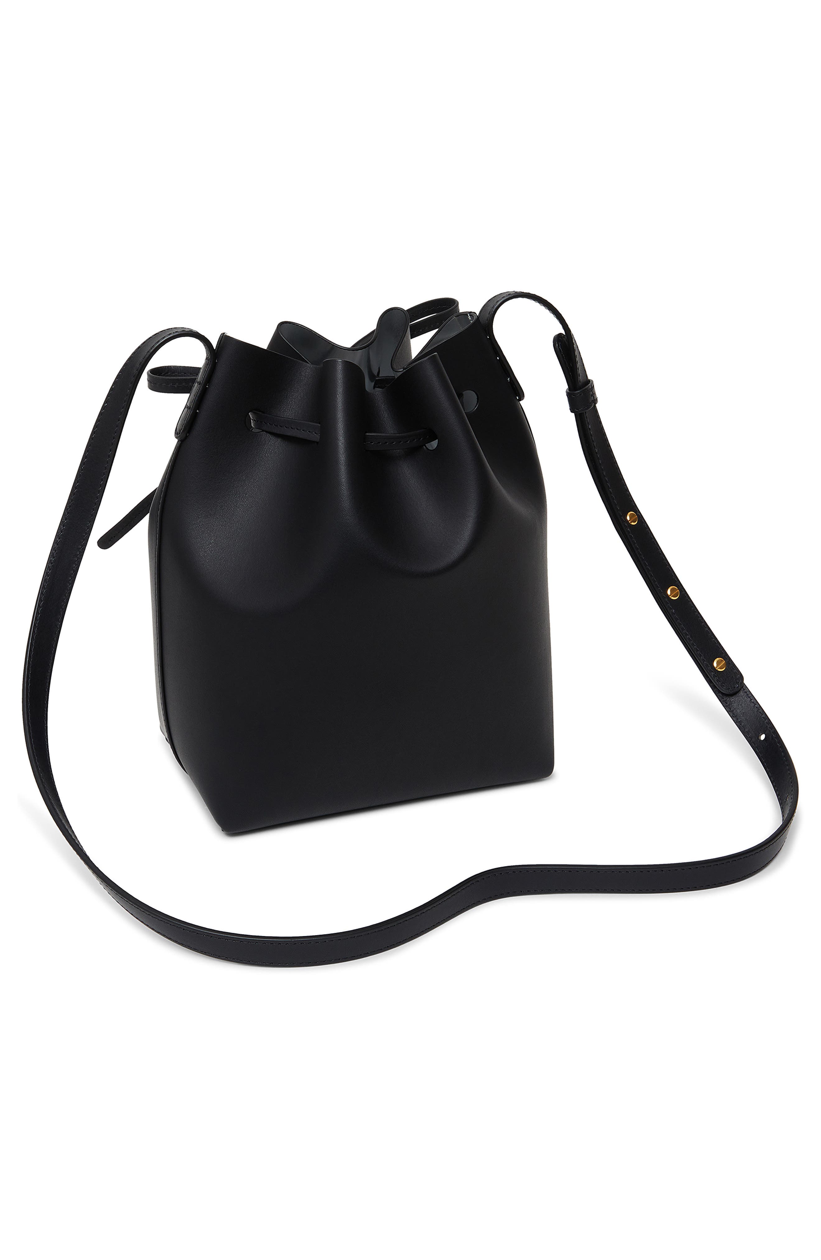 Mansur Gavriel Mini Leather Bucket Bag, Alternate, color, 