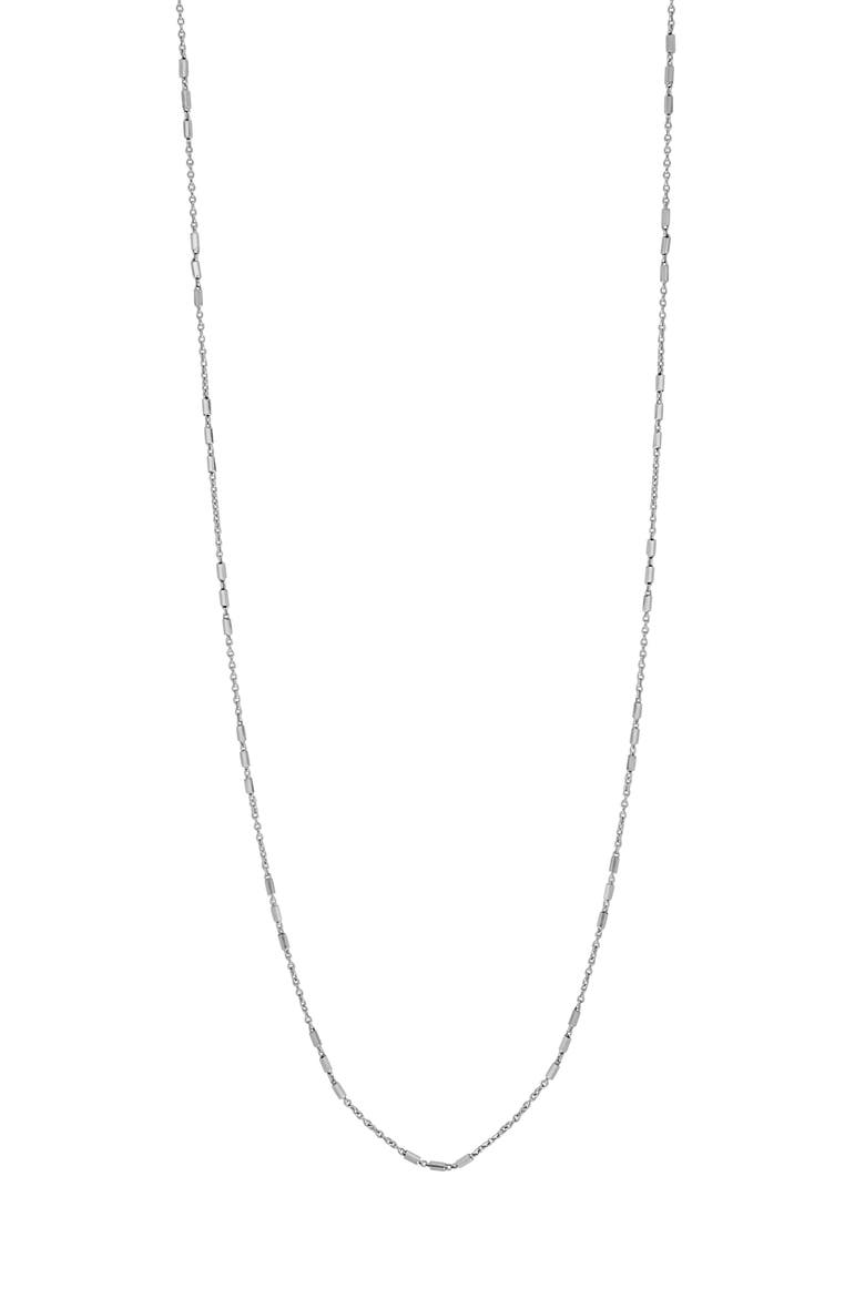 14K Gold Bar Station Chain Necklace, Main, color, 14K WHITE GOLD