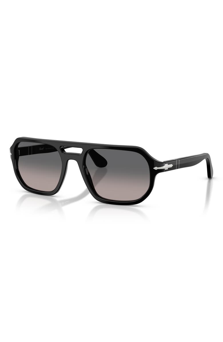 Persol Guido 56mm Gradient Polarized Pillow Sunglasses, Alternate, color,