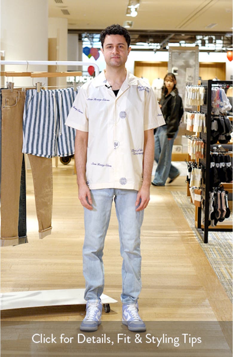 Hendrix Logo Organic Cotton Camp Shirt, sales video thumbnail